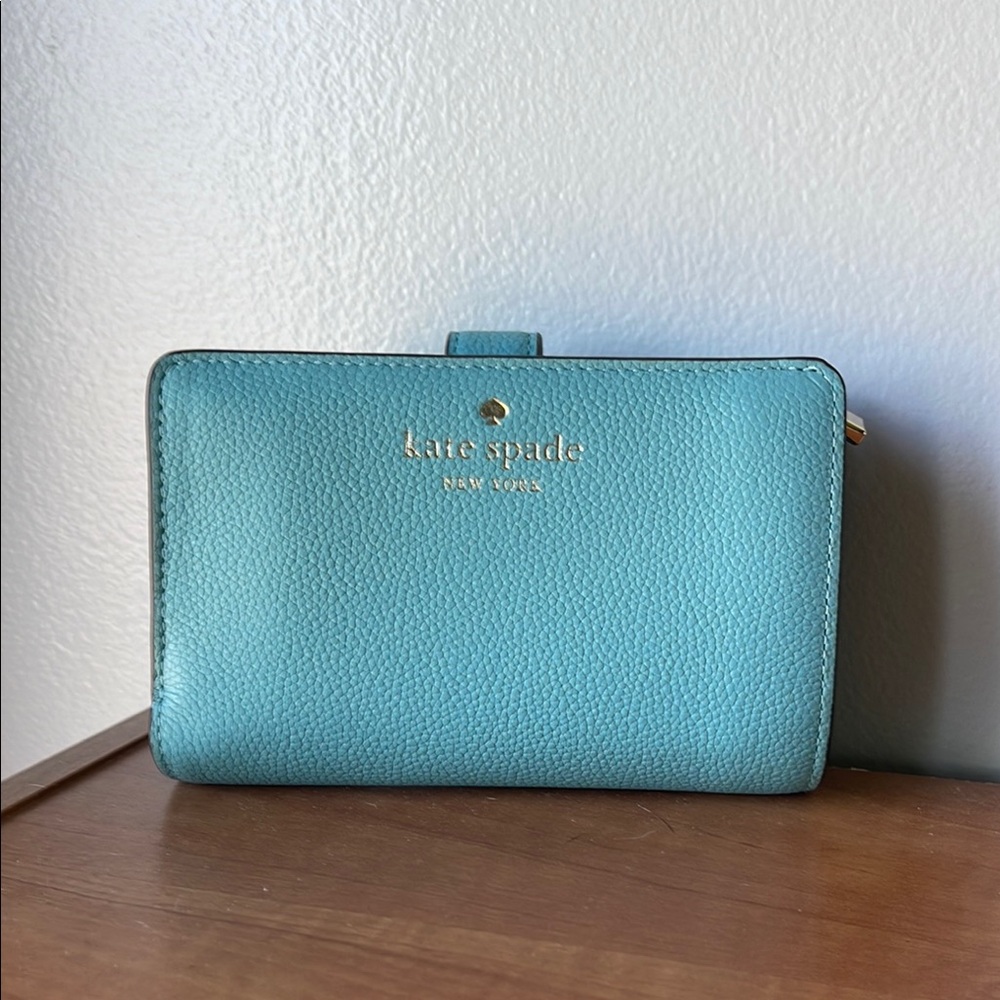 Kate Spade Blue Saffiano Leather Wallet